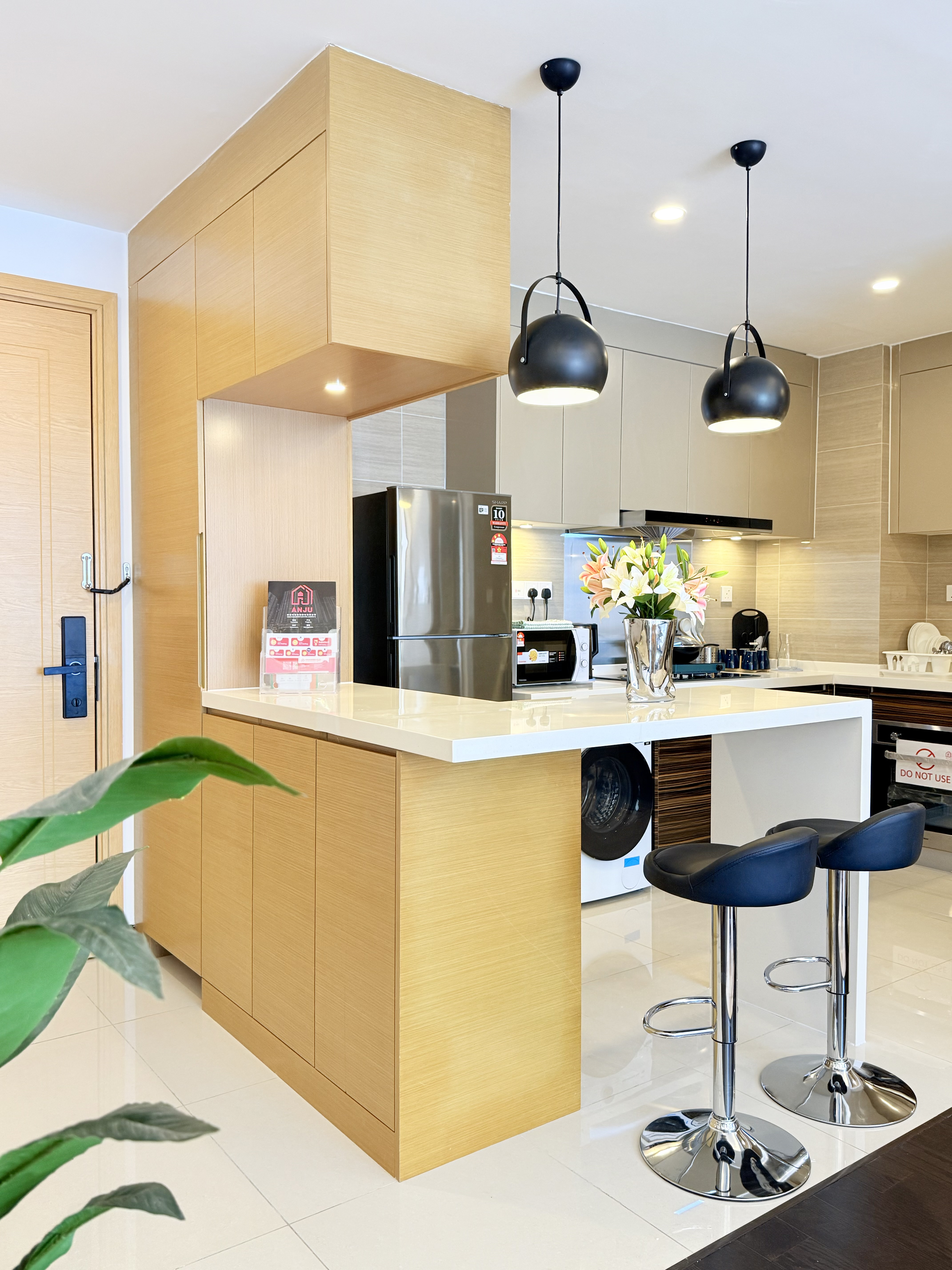 Prepared property setup with furniture and appliances